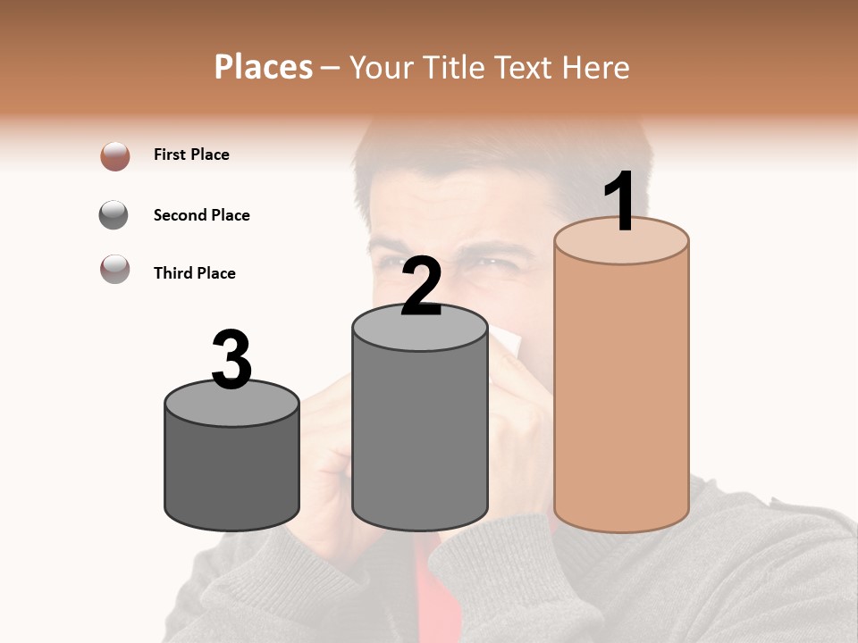 Face Isolated Unwell PowerPoint Template