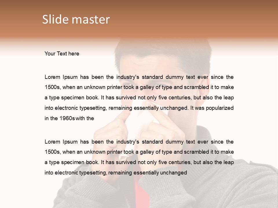 Face Isolated Unwell PowerPoint Template