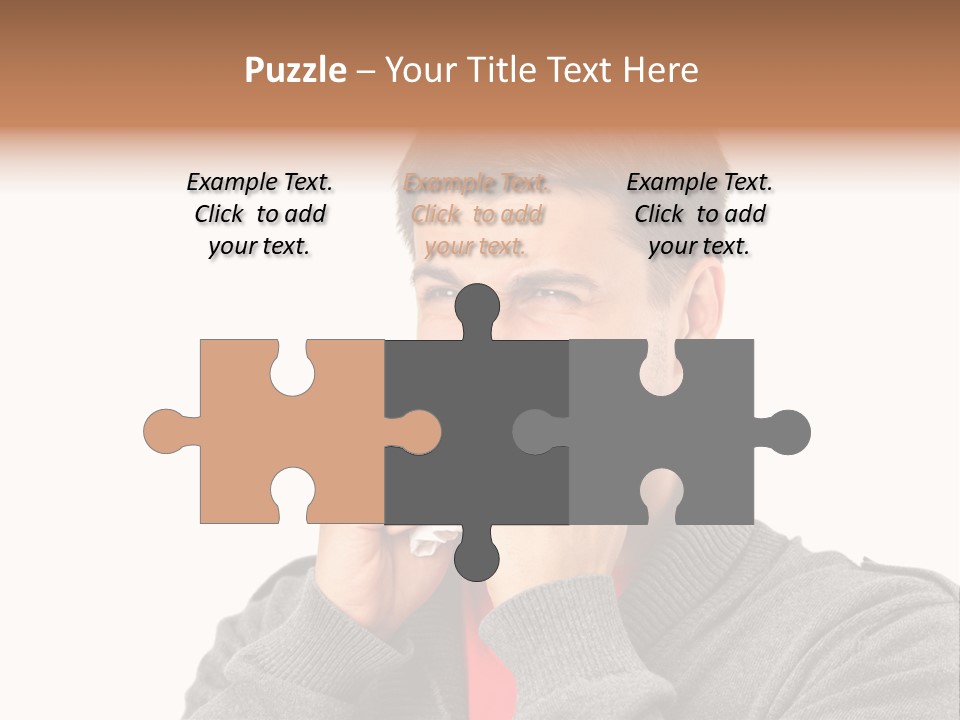 Face Isolated Unwell PowerPoint Template