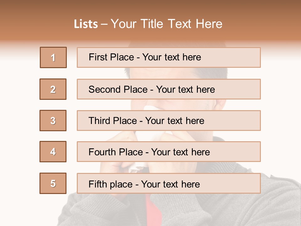 Face Isolated Unwell PowerPoint Template