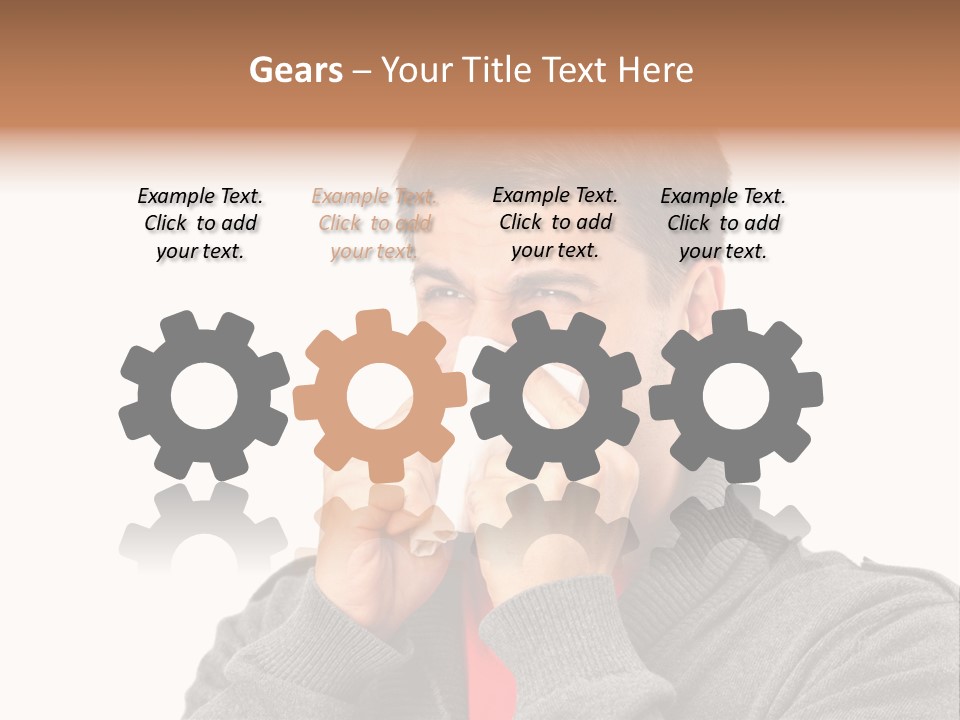 Face Isolated Unwell PowerPoint Template