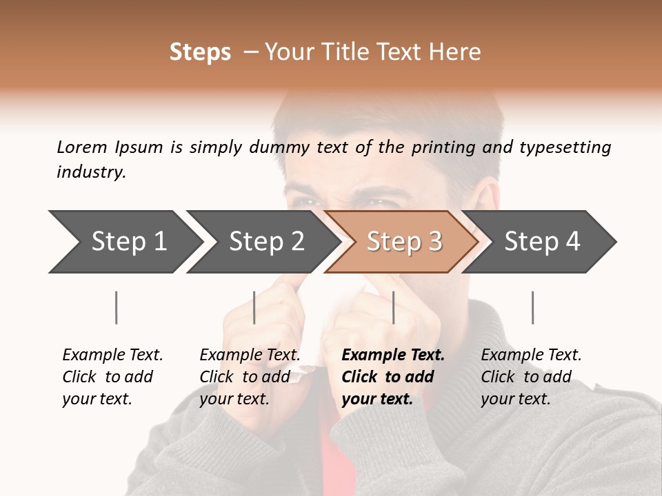 Face Isolated Unwell PowerPoint Template