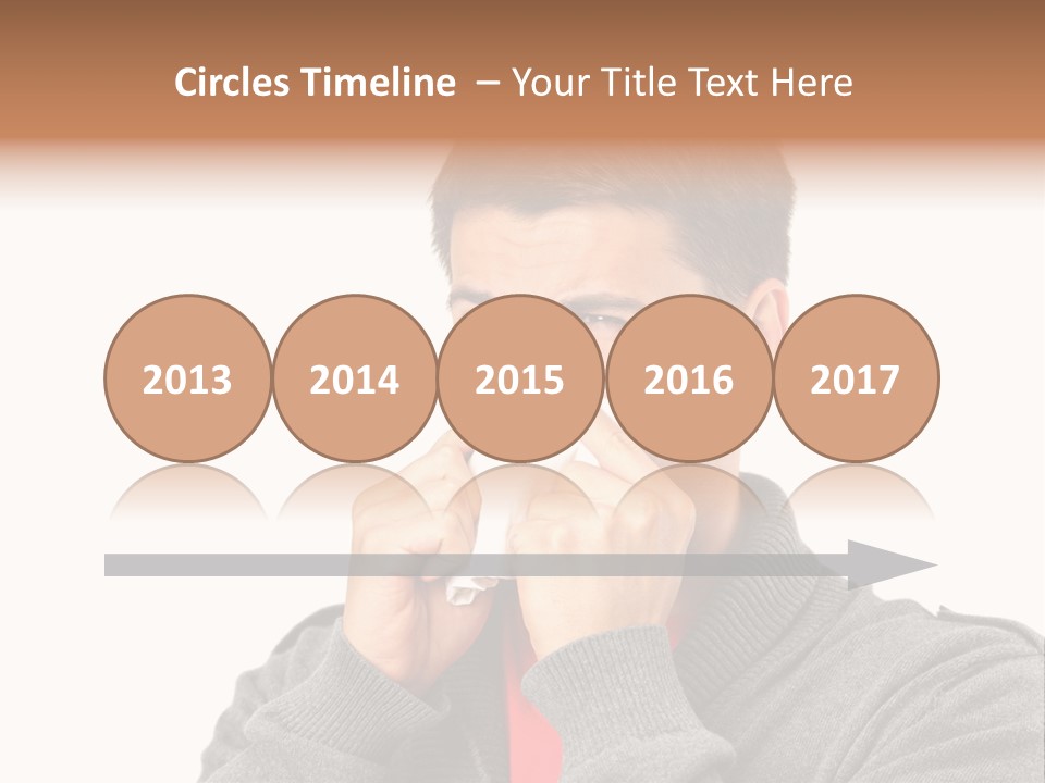 Face Isolated Unwell PowerPoint Template