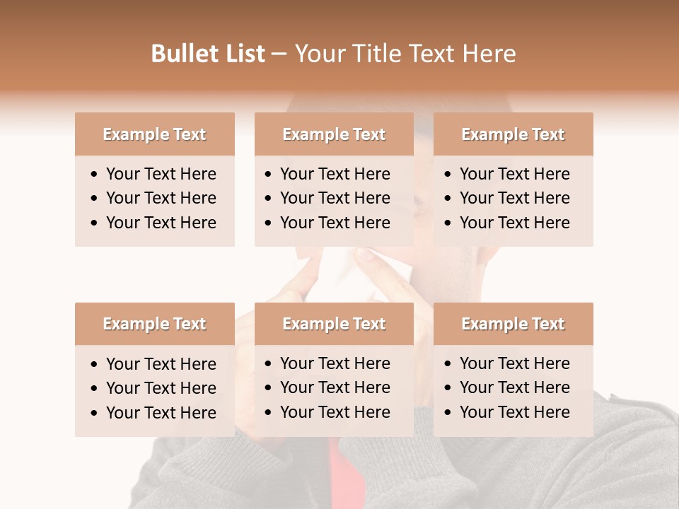 Face Isolated Unwell PowerPoint Template