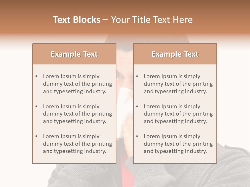 Face Isolated Unwell PowerPoint Template