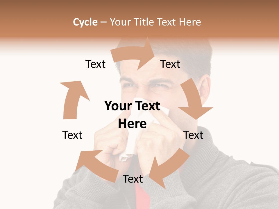 Face Isolated Unwell PowerPoint Template