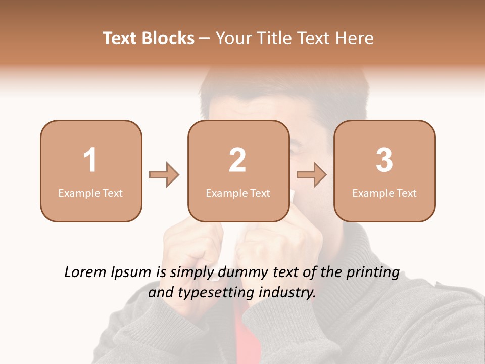 Face Isolated Unwell PowerPoint Template