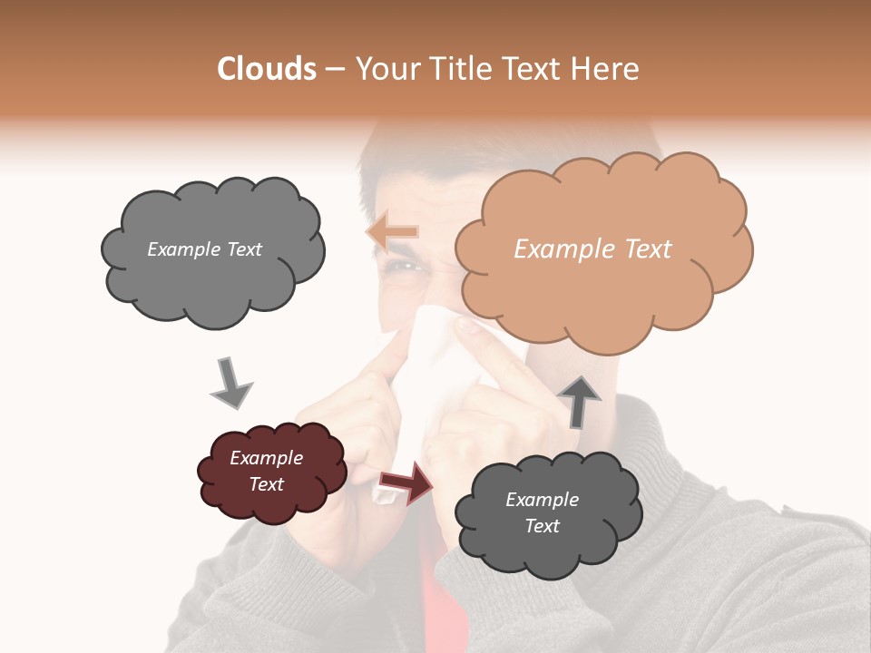 Face Isolated Unwell PowerPoint Template