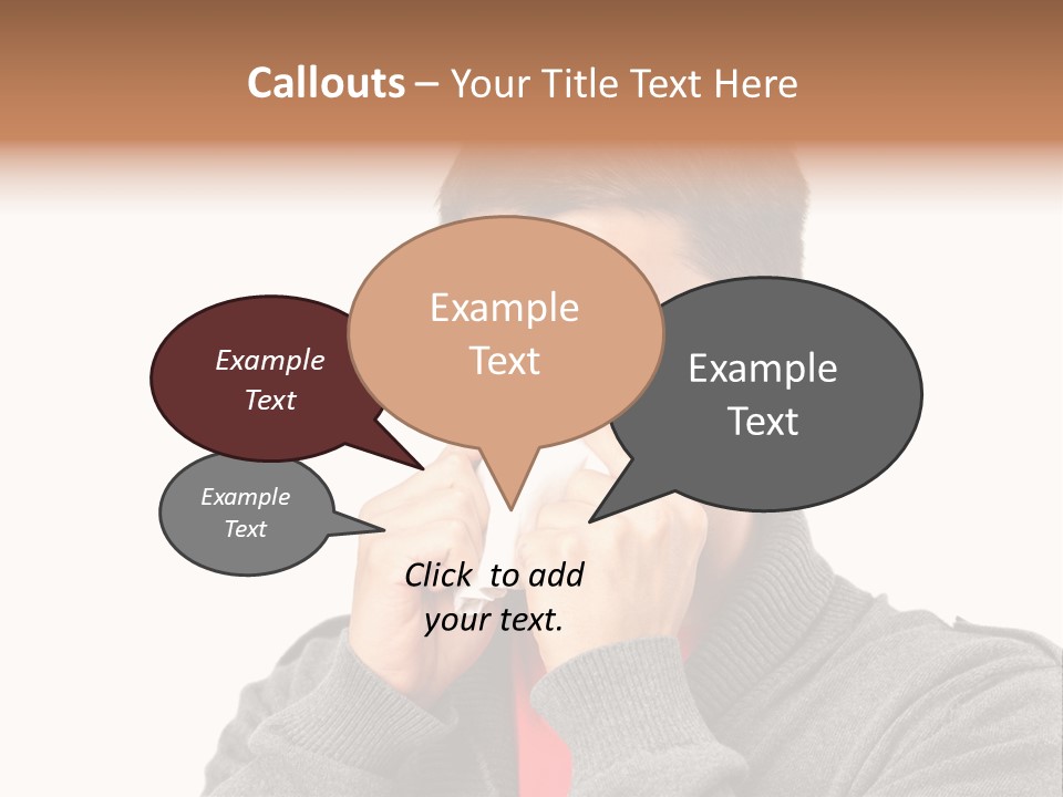 Face Isolated Unwell PowerPoint Template