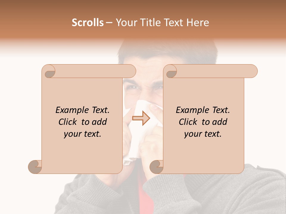 Face Isolated Unwell PowerPoint Template