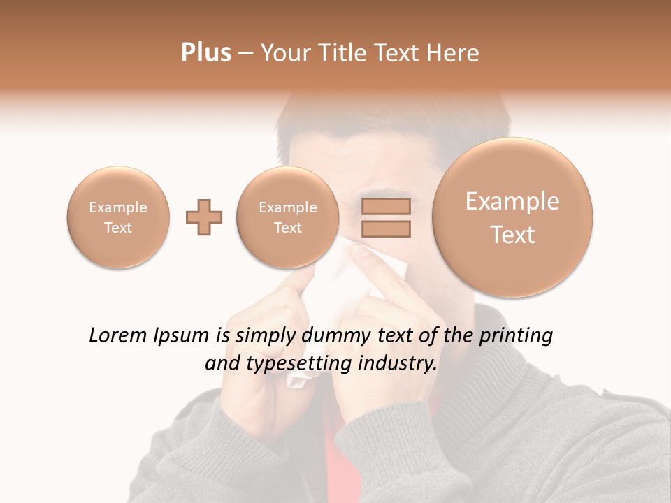 Face Isolated Unwell PowerPoint Template
