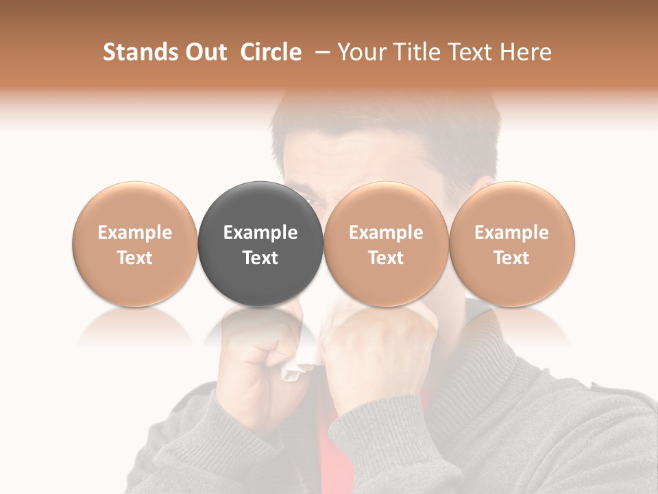 Face Isolated Unwell PowerPoint Template