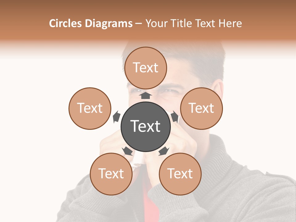 Face Isolated Unwell PowerPoint Template