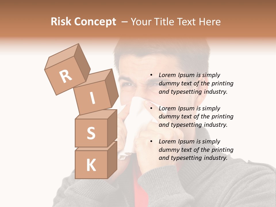 Face Isolated Unwell PowerPoint Template