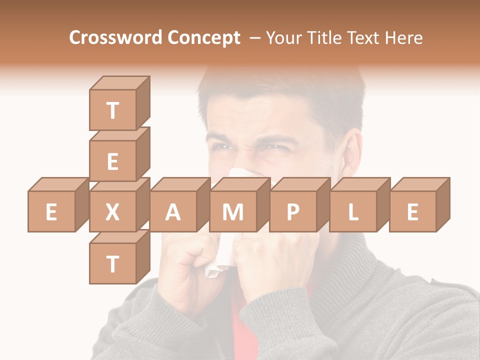 Face Isolated Unwell PowerPoint Template