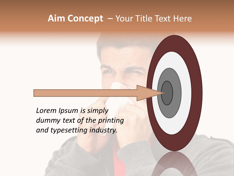 Face Isolated Unwell PowerPoint Template