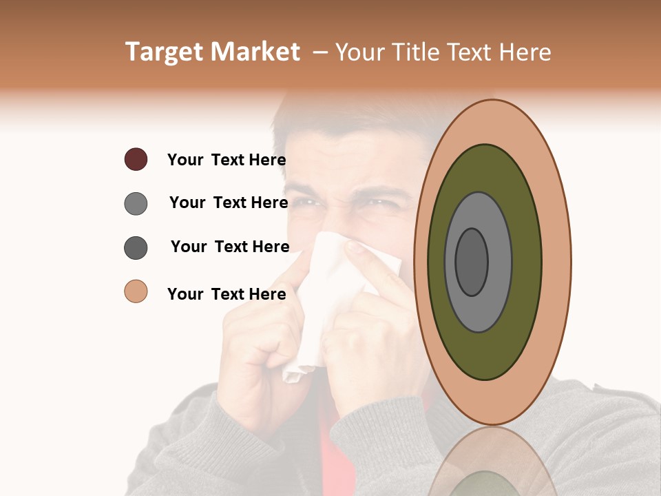 Face Isolated Unwell PowerPoint Template