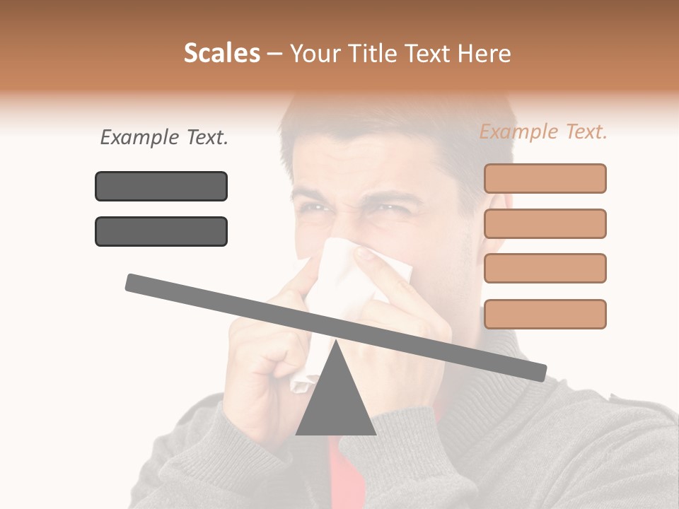 Face Isolated Unwell PowerPoint Template