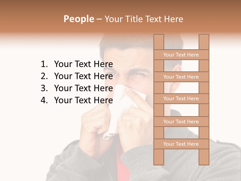 Face Isolated Unwell PowerPoint Template