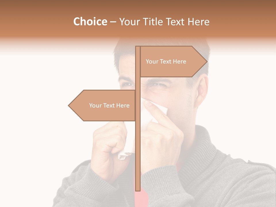 Face Isolated Unwell PowerPoint Template