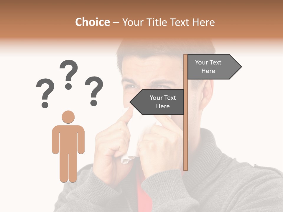 Face Isolated Unwell PowerPoint Template