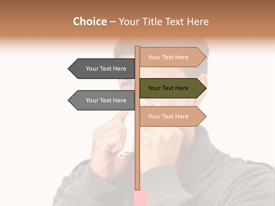 Face Isolated Unwell PowerPoint Template