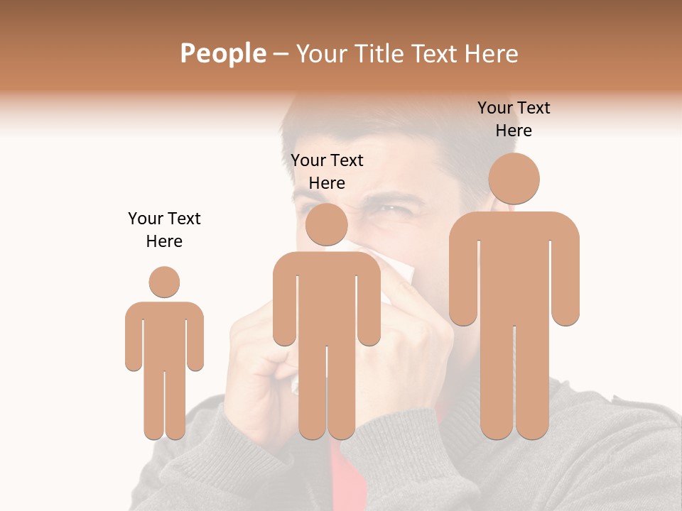 Face Isolated Unwell PowerPoint Template