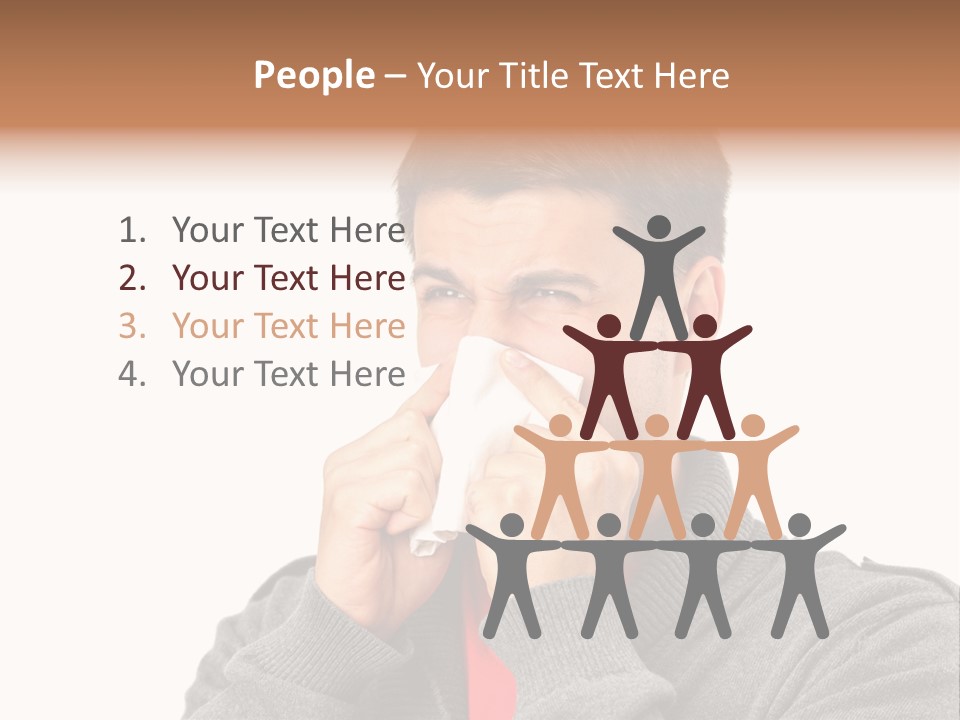 Face Isolated Unwell PowerPoint Template