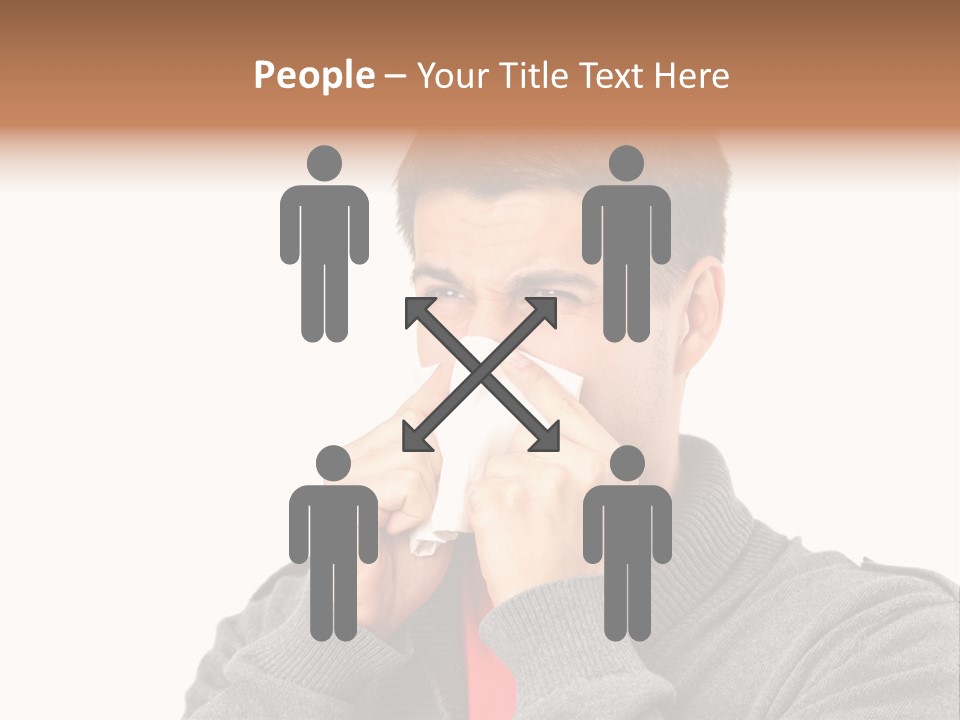 Face Isolated Unwell PowerPoint Template