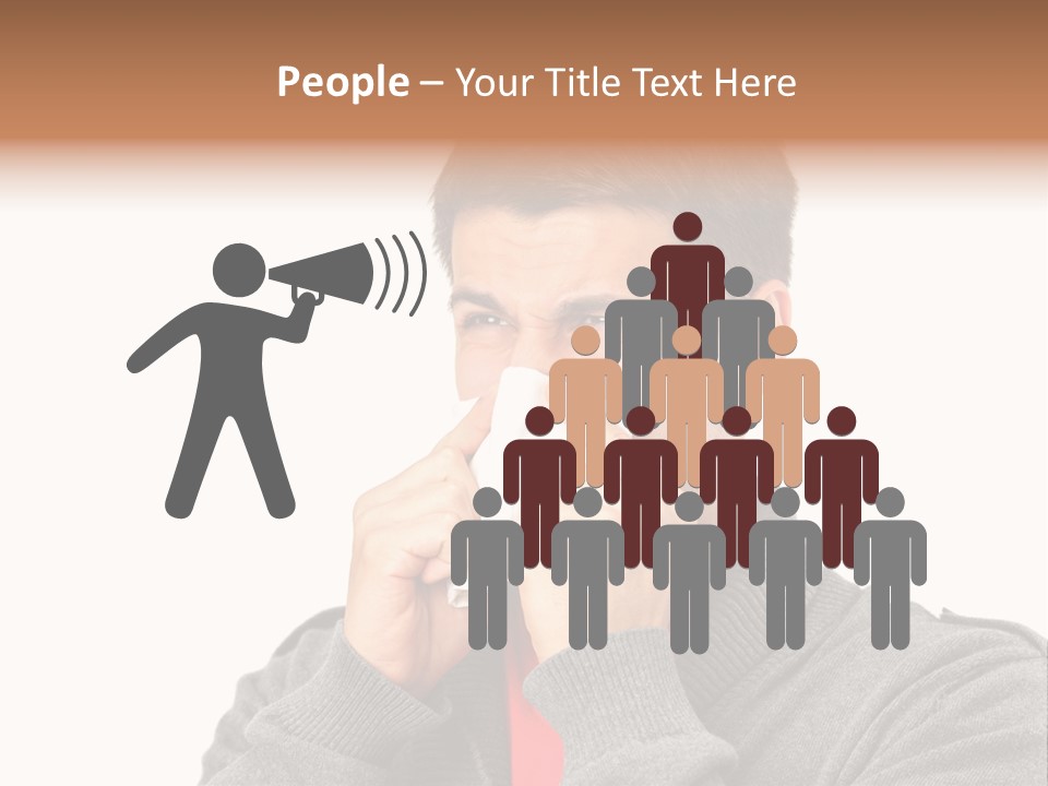 Face Isolated Unwell PowerPoint Template