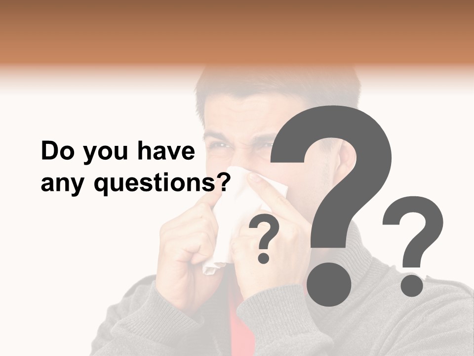 Face Isolated Unwell PowerPoint Template