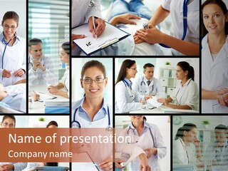 Clinician Female Blank PowerPoint Template