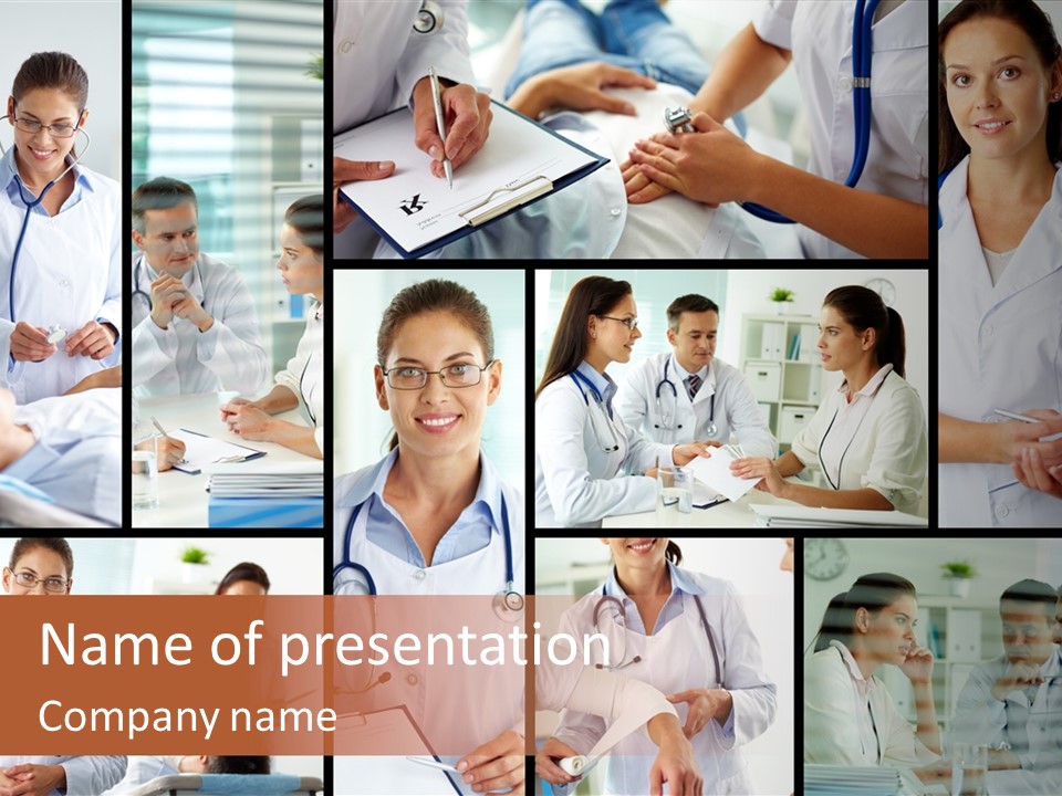 Clinician Female Blank PowerPoint Template