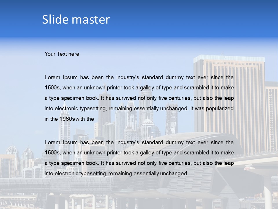 Station City Dubai Marina PowerPoint Template