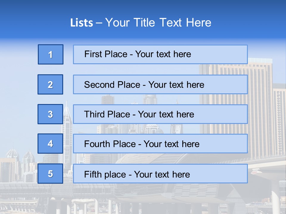Station City Dubai Marina PowerPoint Template