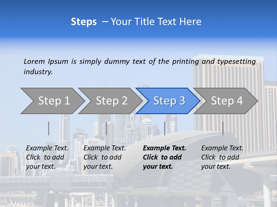 Station City Dubai Marina PowerPoint Template