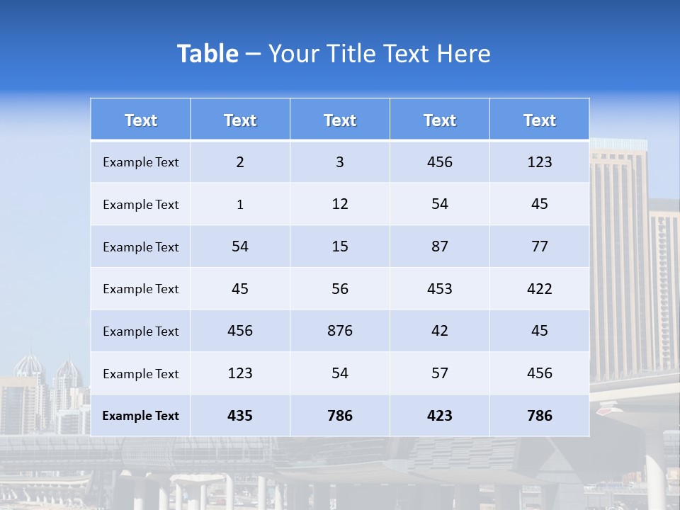 Station City Dubai Marina PowerPoint Template