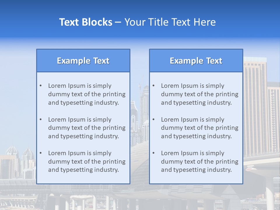Station City Dubai Marina PowerPoint Template