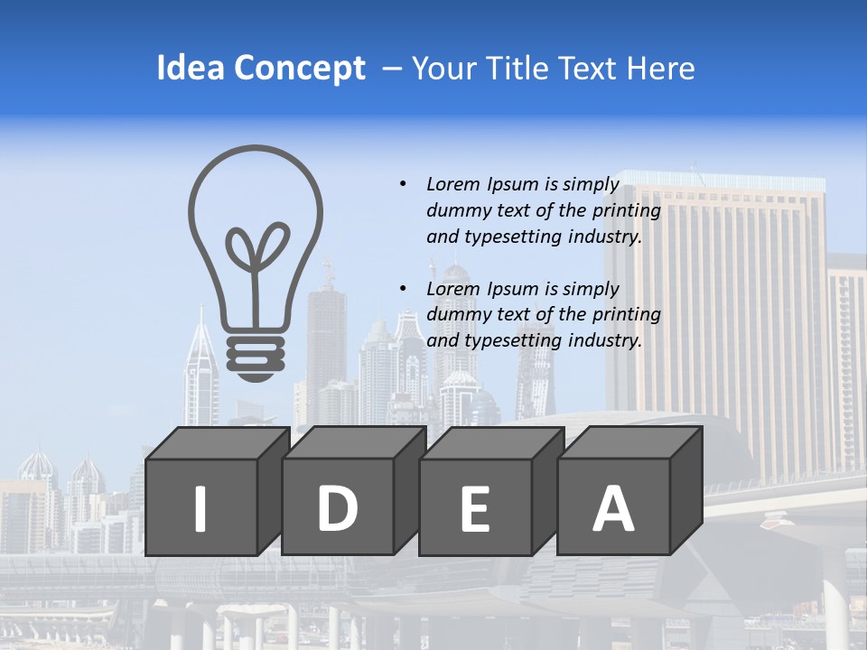 Station City Dubai Marina PowerPoint Template