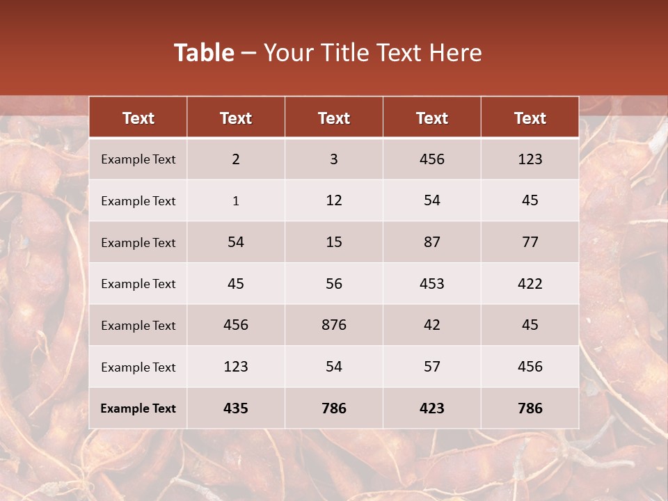 Brown Shell Pea PowerPoint Template