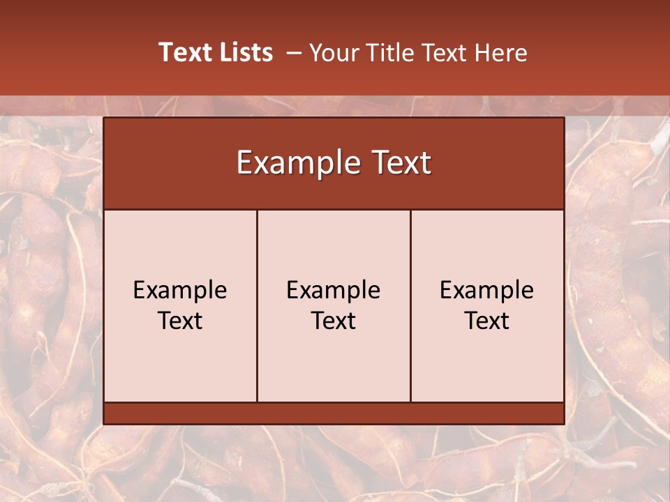 Brown Shell Pea PowerPoint Template