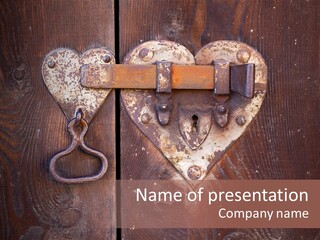 Passion Rusty Door PowerPoint Template