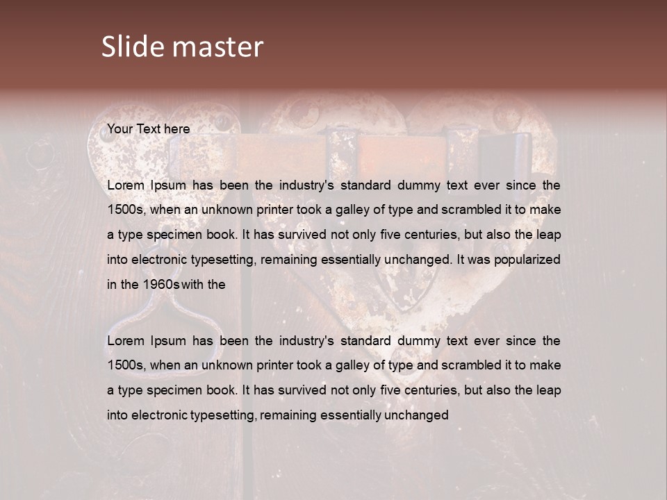 Passion Rusty Door PowerPoint Template