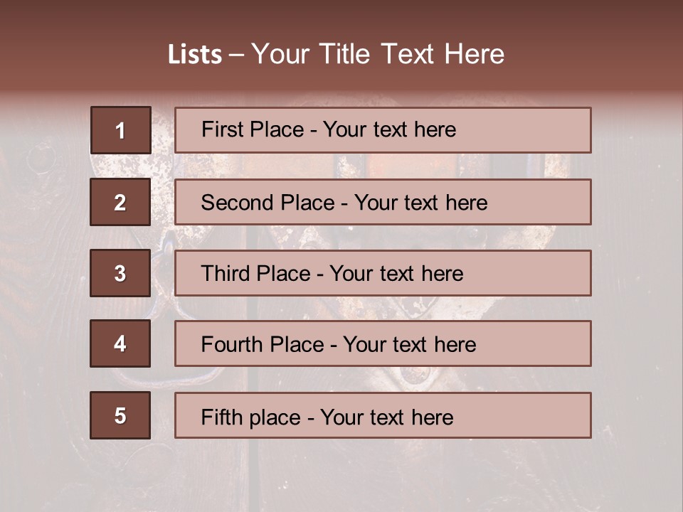 Passion Rusty Door PowerPoint Template