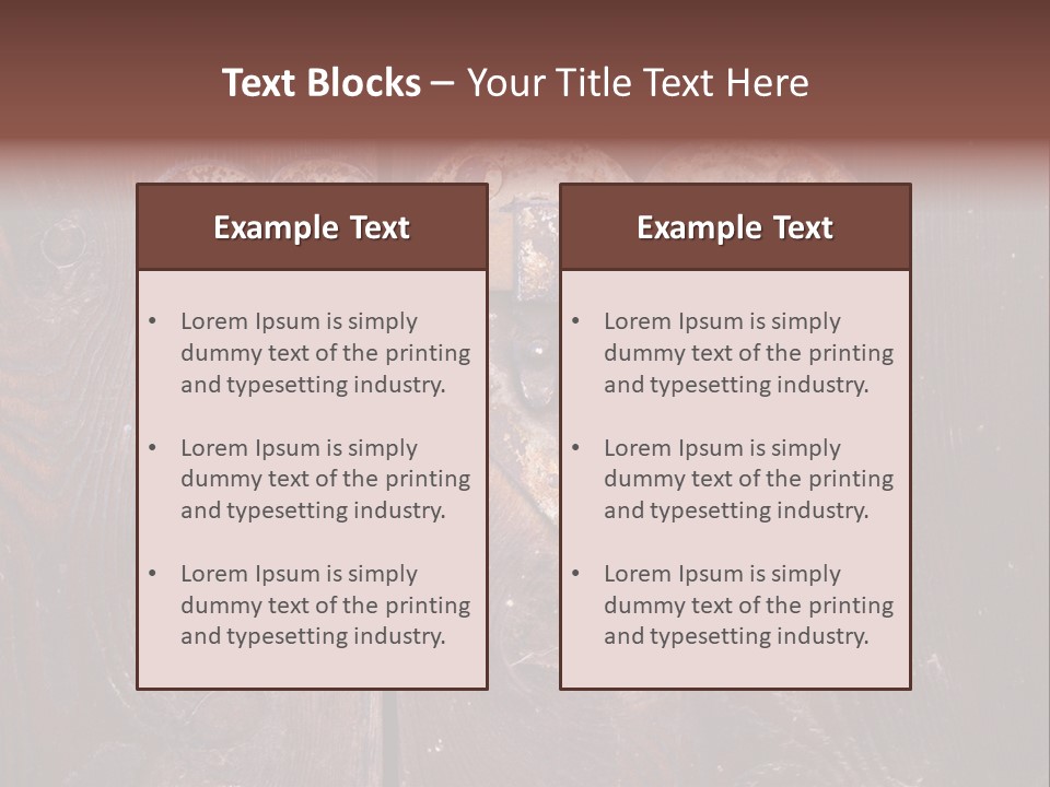 Passion Rusty Door PowerPoint Template
