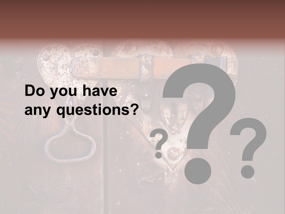 Passion Rusty Door PowerPoint Template