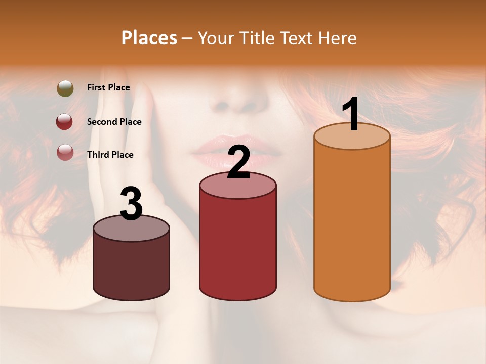 White Hair Haircare PowerPoint Template