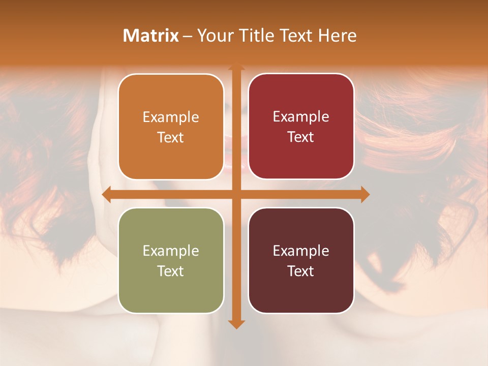 White Hair Haircare PowerPoint Template