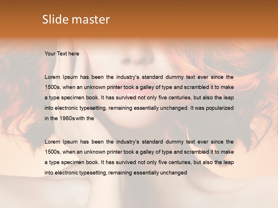 White Hair Haircare PowerPoint Template