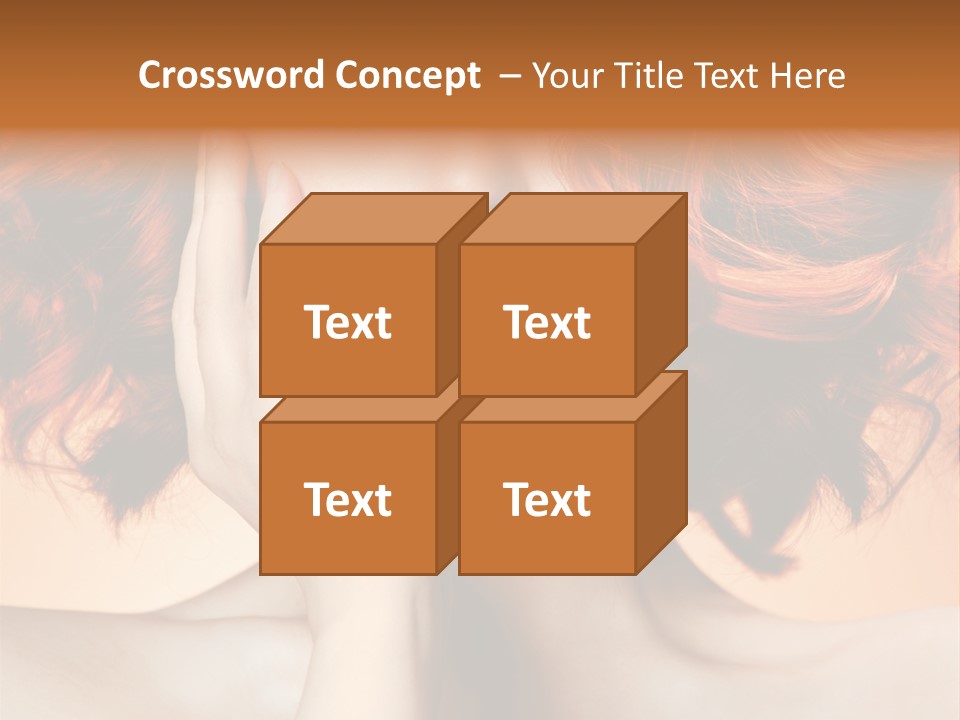 White Hair Haircare PowerPoint Template